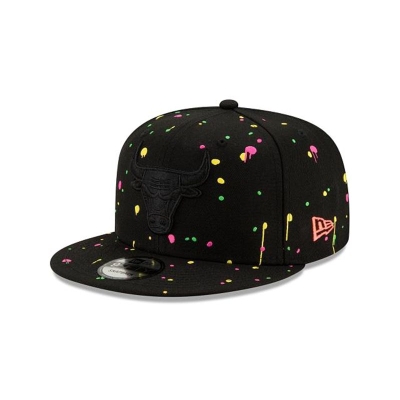 Sapca New Era Chicago Bulls NBA Neon Splatter 9FIFTY Snapback - Negrii